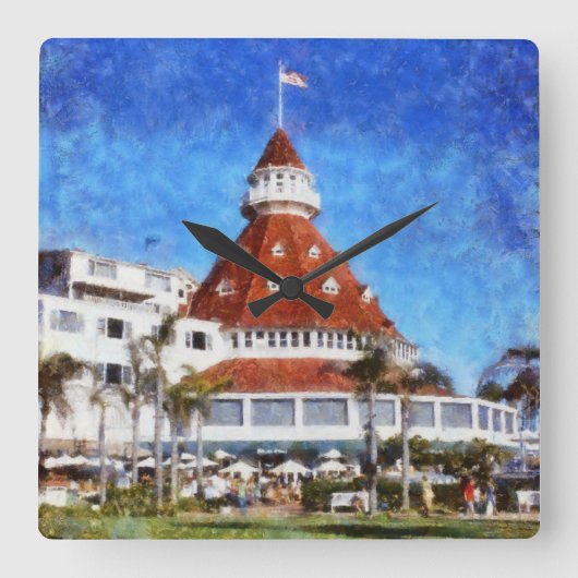 Hotel Del Coronado Vierkante Klok (Voorkant)