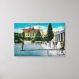 Hotel Del Monte Swimming Tank en Solarium Canvas Afdruk