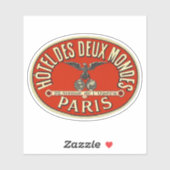 Hotel deux mondes Paris Sticker (Vel)