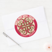 hotel- en reisticker ronde sticker (Envelop)