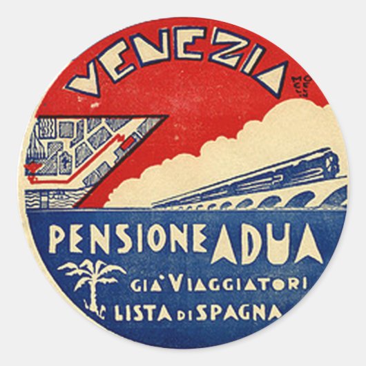 hotel- en reisticker ronde sticker (Voorkant)