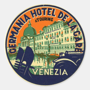 hotel- en reisticker ronde sticker