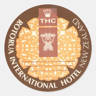 hotel- en reisticker ronde sticker