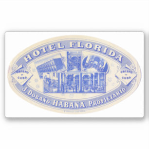 Hotel Florida Cuba Havana Sticker