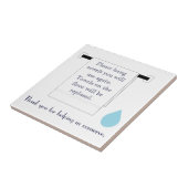 Hotel-handdoek. Waterbehoud Tegeltje (Zijkant)