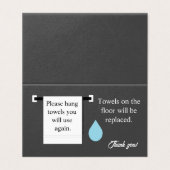 Hotel handdoeken visitekaartjes (Buitenkant ongevouwen)