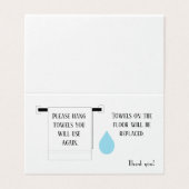 Hotel handdoeken visitekaartjes (Buitenkant ongevouwen)