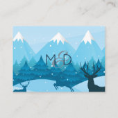 Hotel Hébergement Cartes hiver Bleu (Dos)