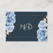 Hotel Hébergement Cartes Midnight bleu floral (Dos)