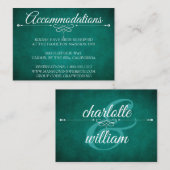 Hotel Hébergement Cartes moderne vert foncé (Devant / Derrière)