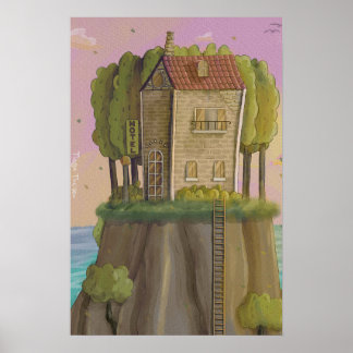 Hotel in de lucht poster