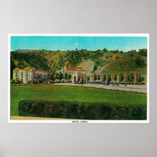 Hotel Lebec en GroundsRidge Route, CA Poster (Voorkant)