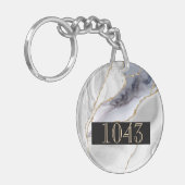 Hotel lodge resort DIY marmer marmer chic Sleutelhanger (Voorkant Links)