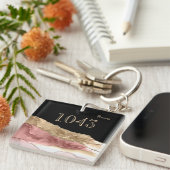 Hotel lodge resort roos goudmarmer sleutelhanger (Voorkant Rechts)