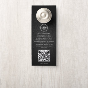 Hotel Logo QR-code gastinformatie deurhanger