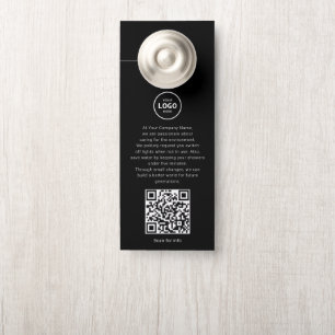 Hotel Logo QR-code gastinformatie deurhanger