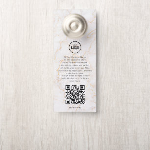 Hotel Logo QR-code gastinformatie deurhanger