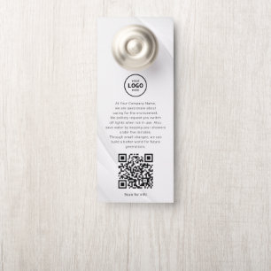 Hotel Logo QR-code gastinformatie deurhanger