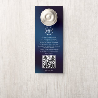 Hotel Logo QR-code gastinformatie deurhanger