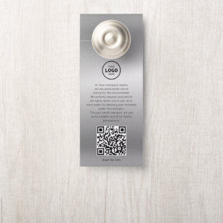 Hotel Logo QR-code gastinformatie deurhanger