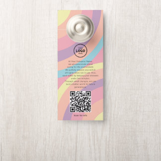 Hotel Logo QR-code gastinformatie deurhanger