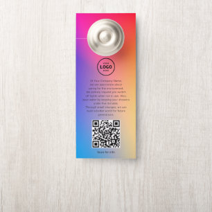 Hotel Logo QR-code gastinformatie deurhanger