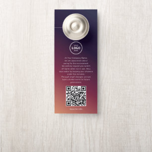 Hotel Logo QR-code gastinformatie deurhanger