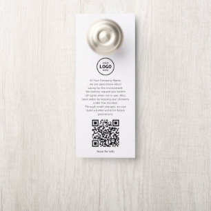 Hotel Logo QR-code gastinformatie deurhanger