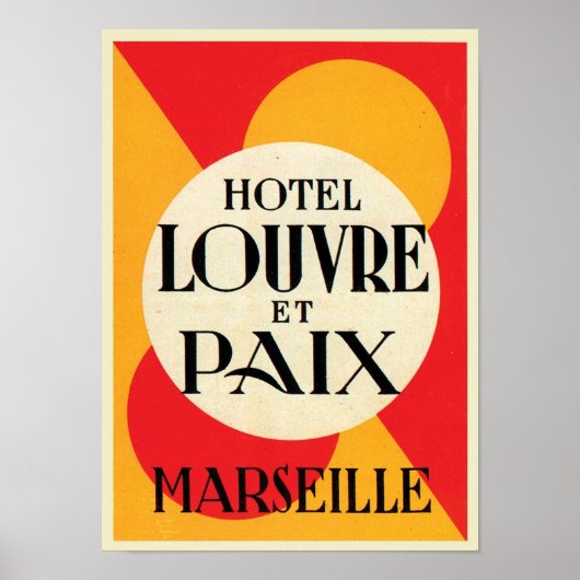 Hotel Louvre et Paix Marseille Poster (Voorkant)