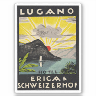 Hotel Lugano Italië Sticker