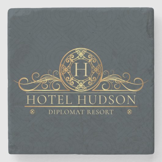 Hotel Luxury Branding Stenen Onderzetter (Voorkant)