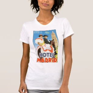 Hotel Madrid Vintage Travel Poster T-shirt