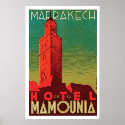 Hotel Mamounia Marrakech Poster (Voorkant)
