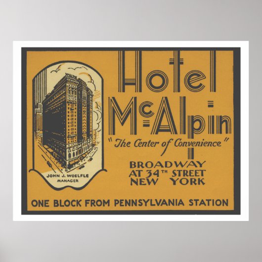  hotel McAlpin Travel Poster (Voorkant)