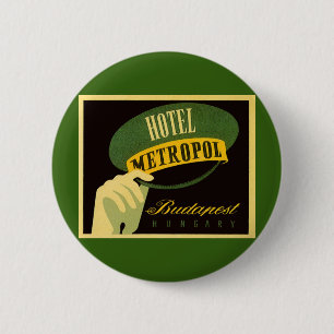 Hotel Metropol Boedapest Hongarije Baggeldrager Ho Ronde Button 5,7 Cm