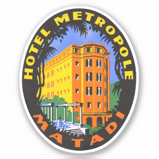 Hotel Metropole Matadi Africa Sticker (Voorkant)