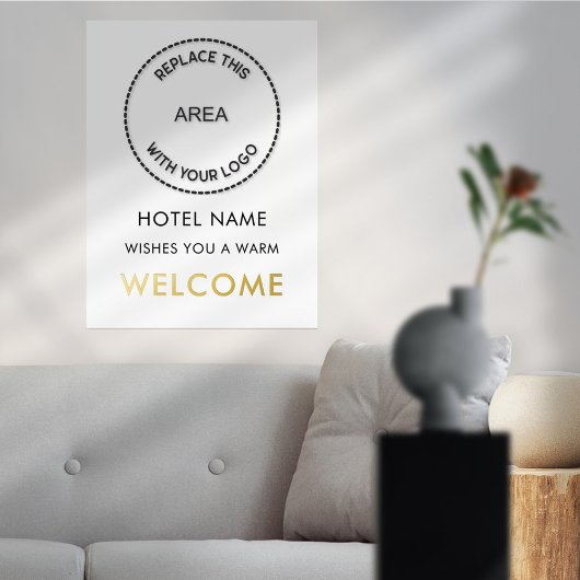 Hotel Name Logo Welkom Real Folie Prints