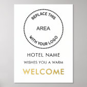 Hotel Name Logo Welkom Real Folie Prints (Voorkant)