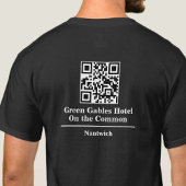 Hotel- of restaurantnaam met QR-code T-shirt