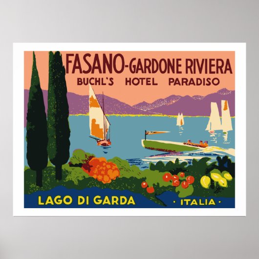Hotel Paradiso (Lago di Garda - Italia) Poster (Voorkant)