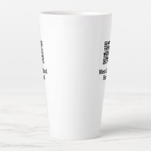 Hôtel QR Code Design Latte Mug (Devant)