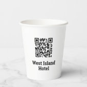 Hotel QR-codeontwerp Papieren Bekers (Achterkant)