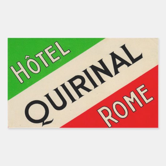Hotel Quirinal (Rome, Italië) Rechthoekige Sticker (Voorkant)