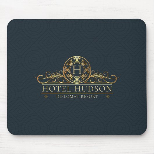 Hotel Resort Branding Luxury Monogrammed Muismat (Voorkant)
