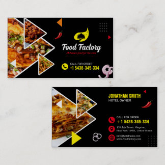 Hôtel, Restaurant, Café, Carte de visite alimentai