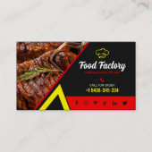 Hôtel, Restaurant, Café, Carte de visite alimentai (Devant)