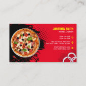 Hôtel, Restaurant, Café, Carte de visite alimentai (Dos)