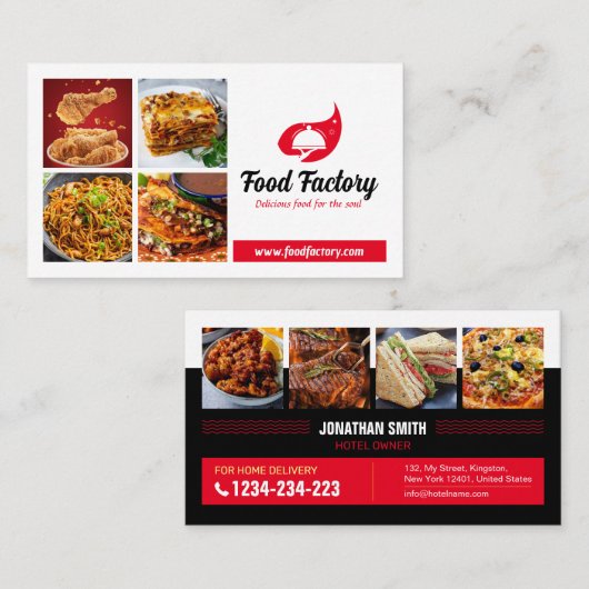 Hotel, Restaurant, Cafe, Grill Visitekaartje +Logo (Voorkant / Achterkant)