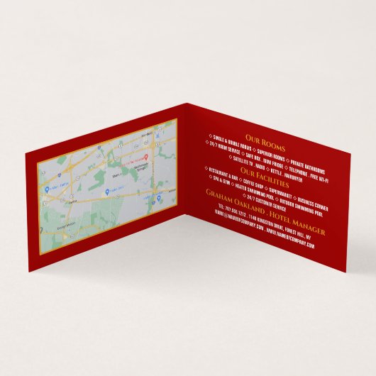 Hotel Room, Hotel Accommodatie Gedetailleerd Visitekaartjes (Binnen)