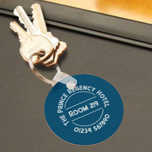 Hotel Room Keyring met Room Number Sleutelhanger